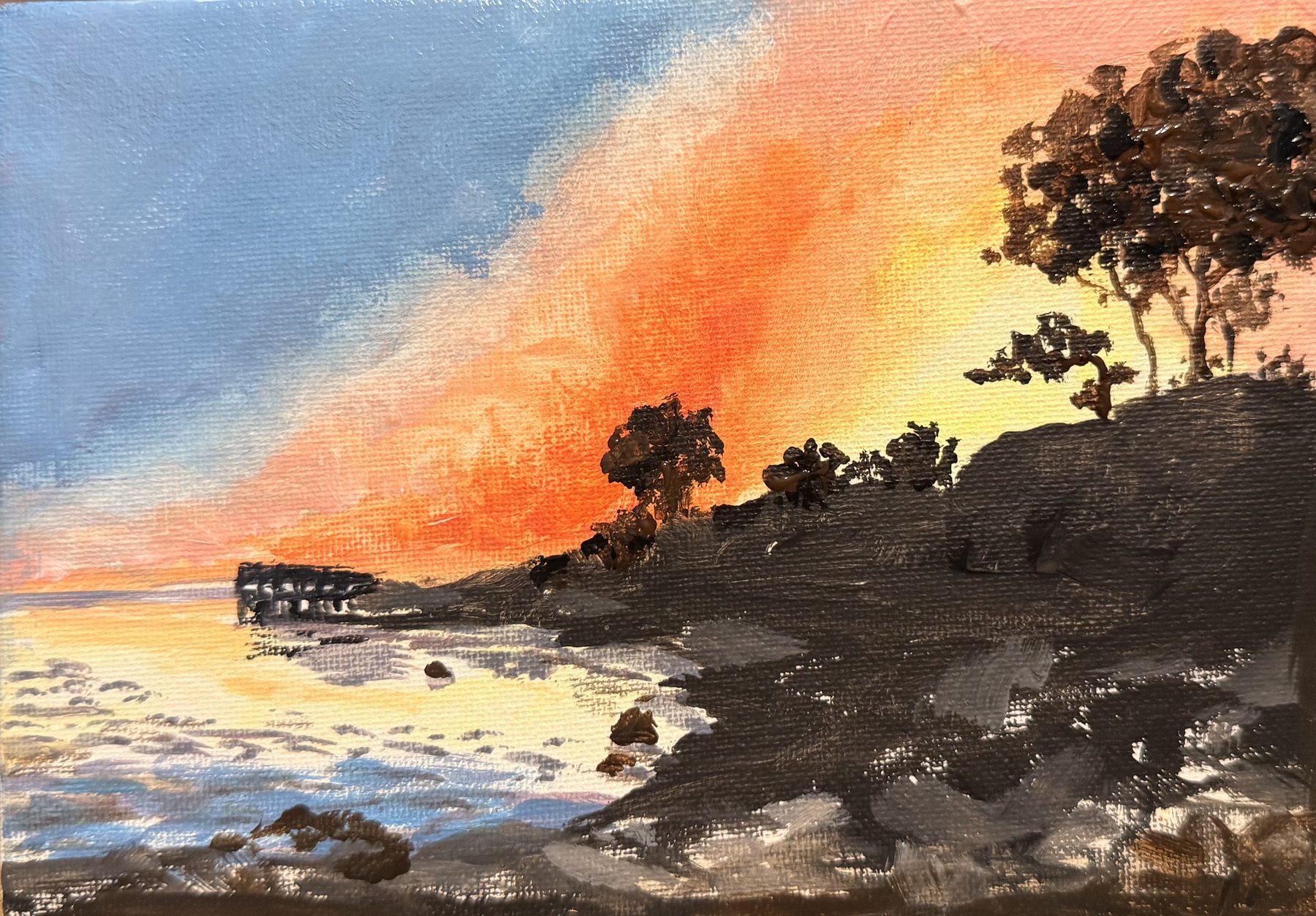 Sunrise Study, Acrylic on canvas, © 2026 FC. All Rights Reserved.